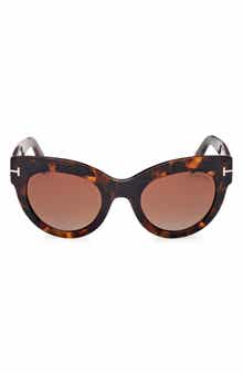 TOM FORD Lucilla 51mm Gradient Cat Eye Sunglasses