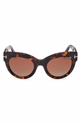 TOM FORD Lucilla 51mm Gradient Cat Eye Sunglasses