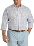 Oak Hill by DXL Big & Tall Medium Plaid Performance Sport Shirt