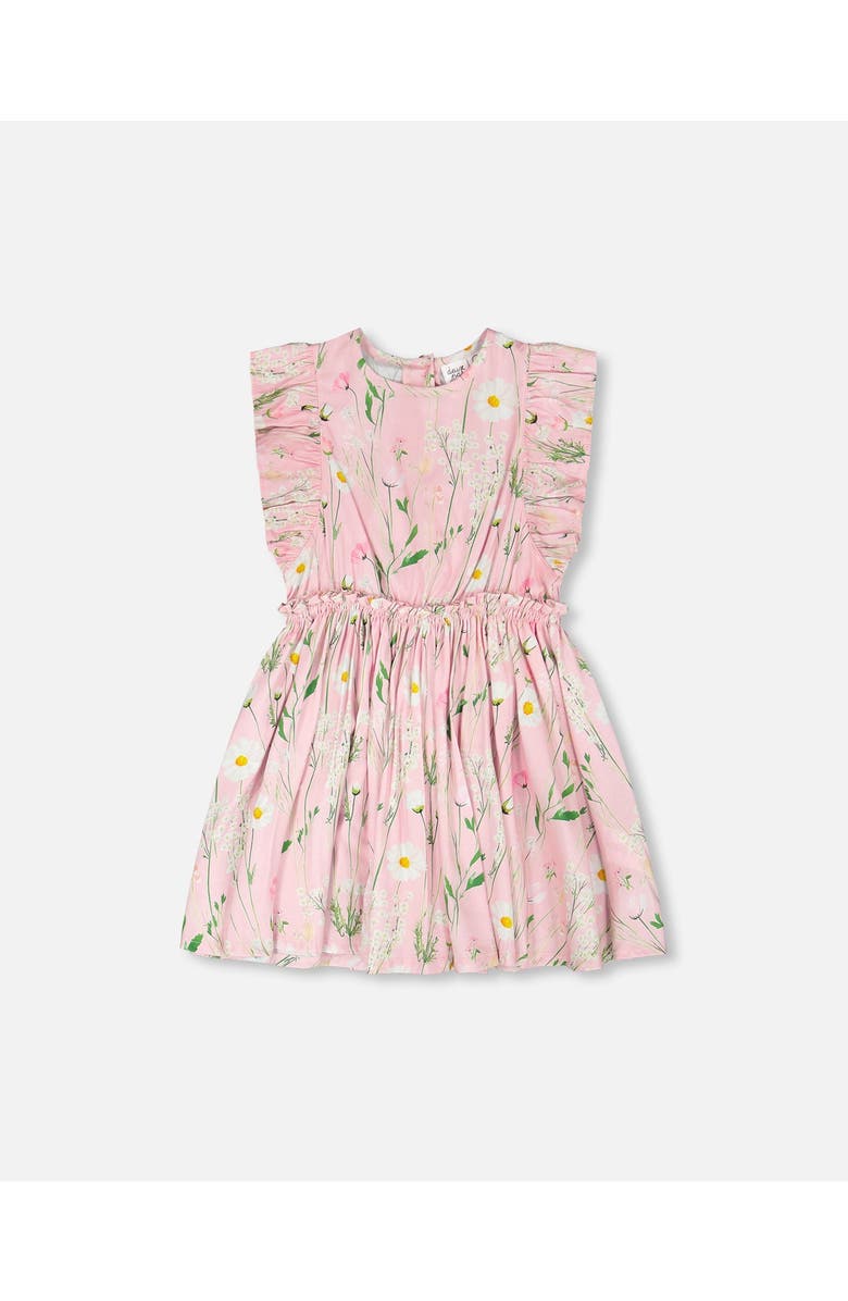 Deux par Deux Viscose Flowers Sleeveless Dress, Alternate, color, Pink Printed Flowers