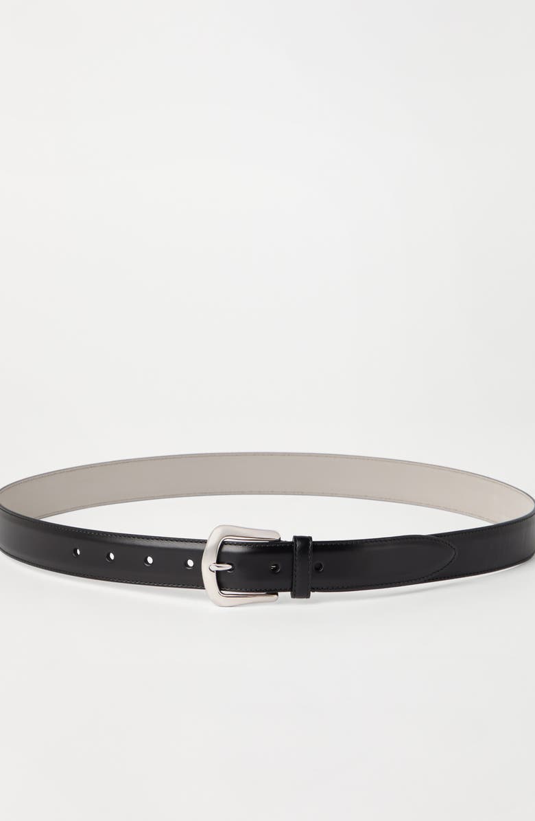 Brunello Cucinelli Calfskin belt, Alternate, color, Black