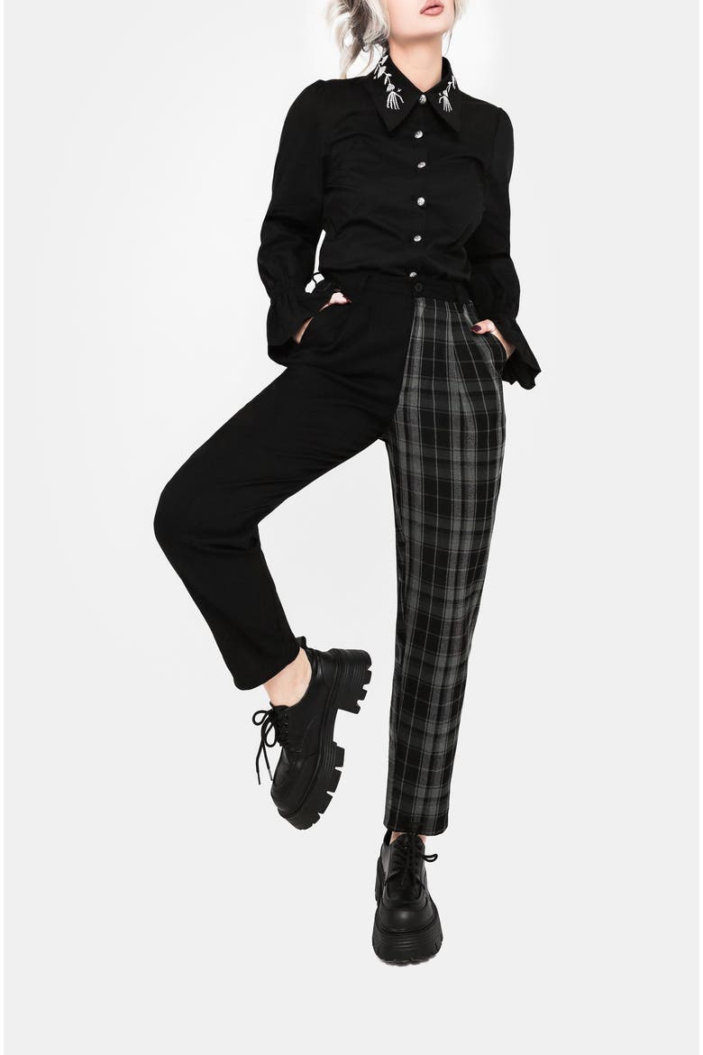 Checkmate High Waist Tapered Trousers, Alternate, color, Green