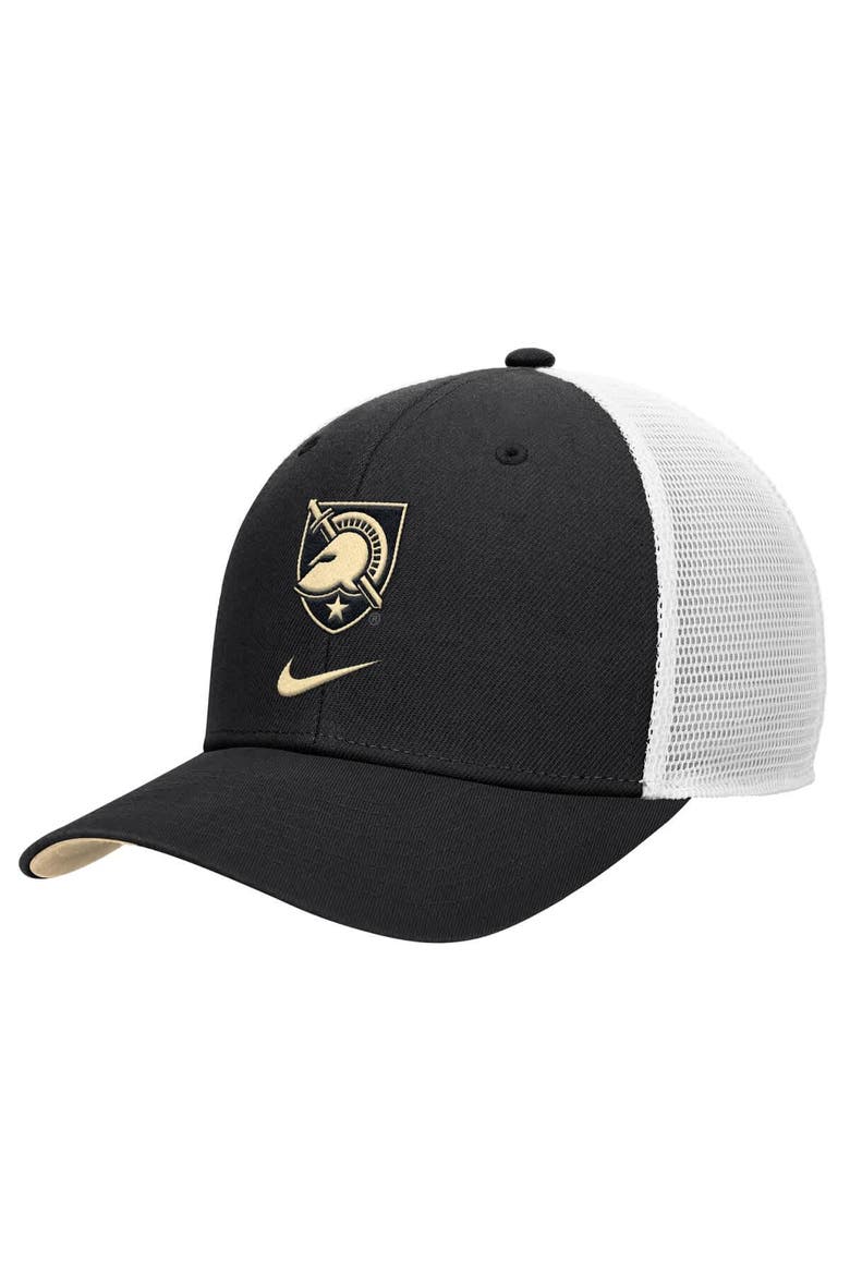 Men's Nike Black Army Black Knights Rise Trucker Dri-FIT Adjustable Hat, Main, color, Black
