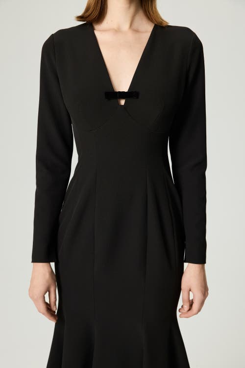 Nocturne Bow Detail Mermaid Maxi Dress In Black