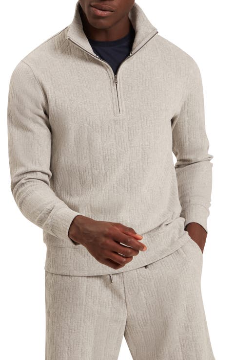 Dougles Texture Quarter Zip Sweatshirt