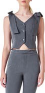 Endless Rose Bow Tie Strap Crop Vest