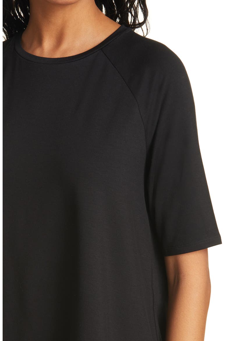 Elbow Sleeve Top, Alternate, color, BLACK