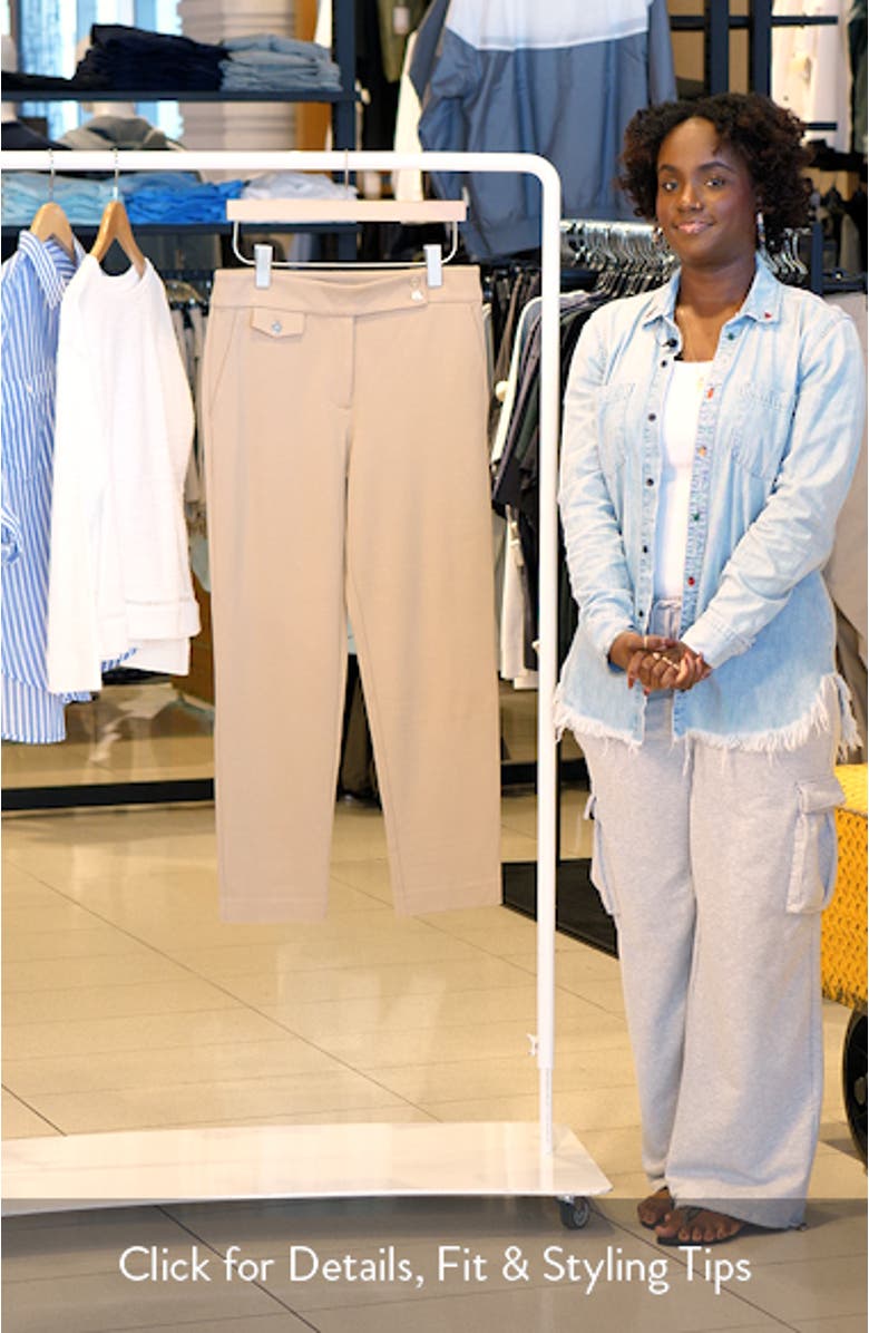 Ponte Ankle Slim Straight Leg Pants, sales video thumbnail