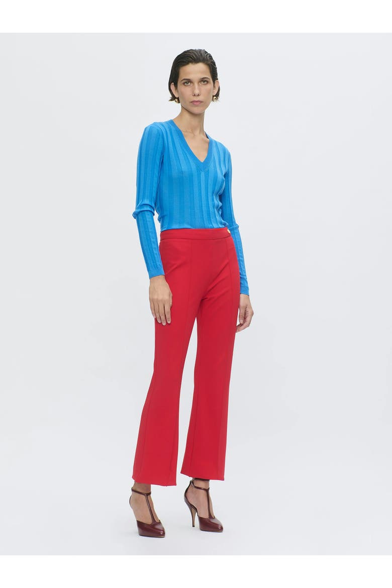 Lola Cropped flare pant, Alternate, color, Red