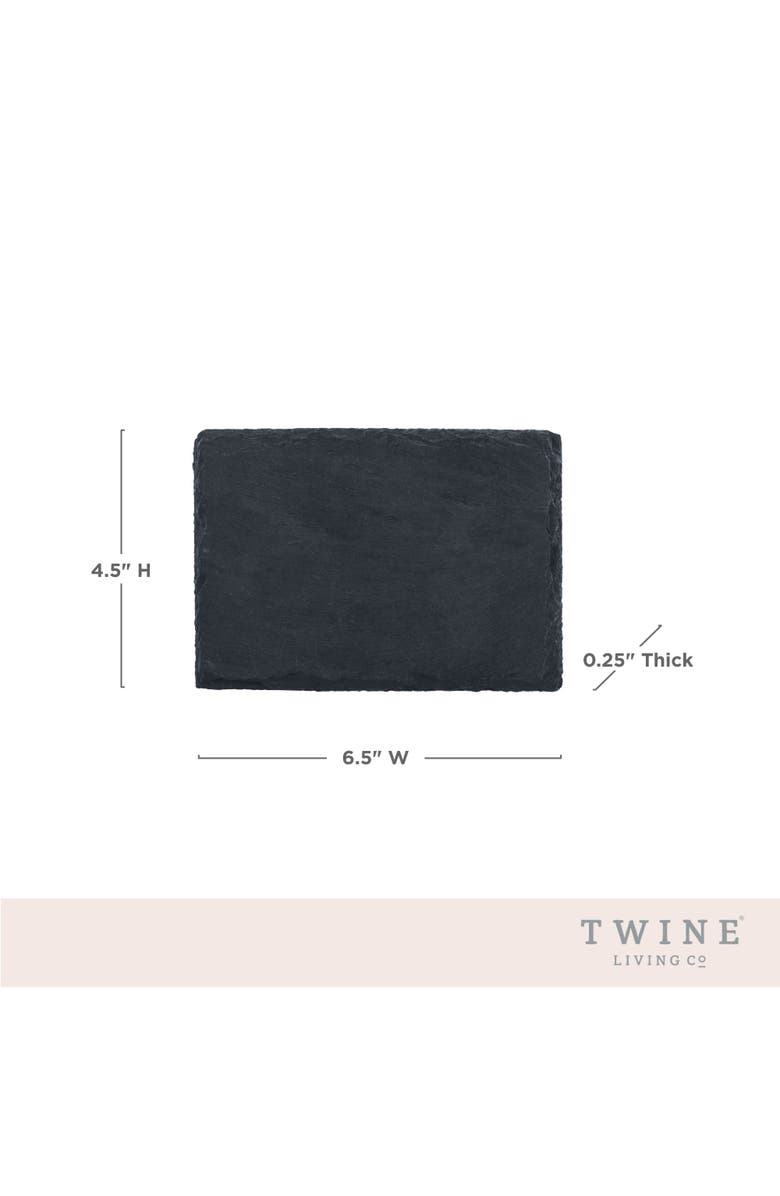 TWINE Slate Tapas Plates Set of 4, Alternate, color, Black