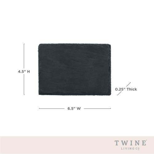 Twine Slate Tapas Plates Set Of 4 In Black