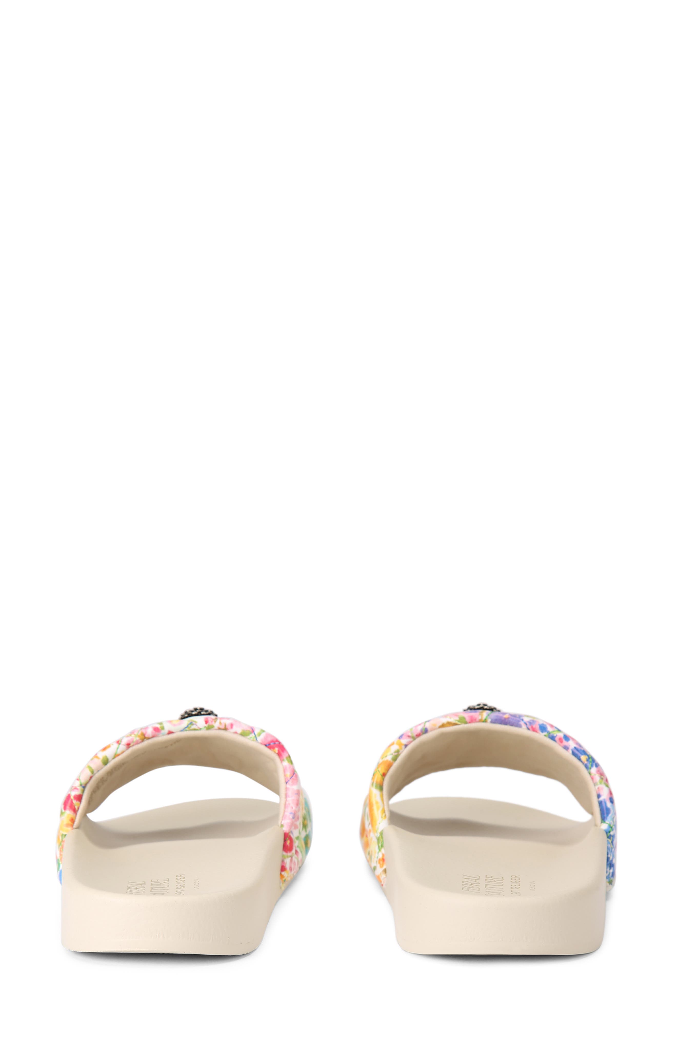 Kurt Geiger London Floral Couture Meena Quilted Slide Sandal, Alternate, color, 