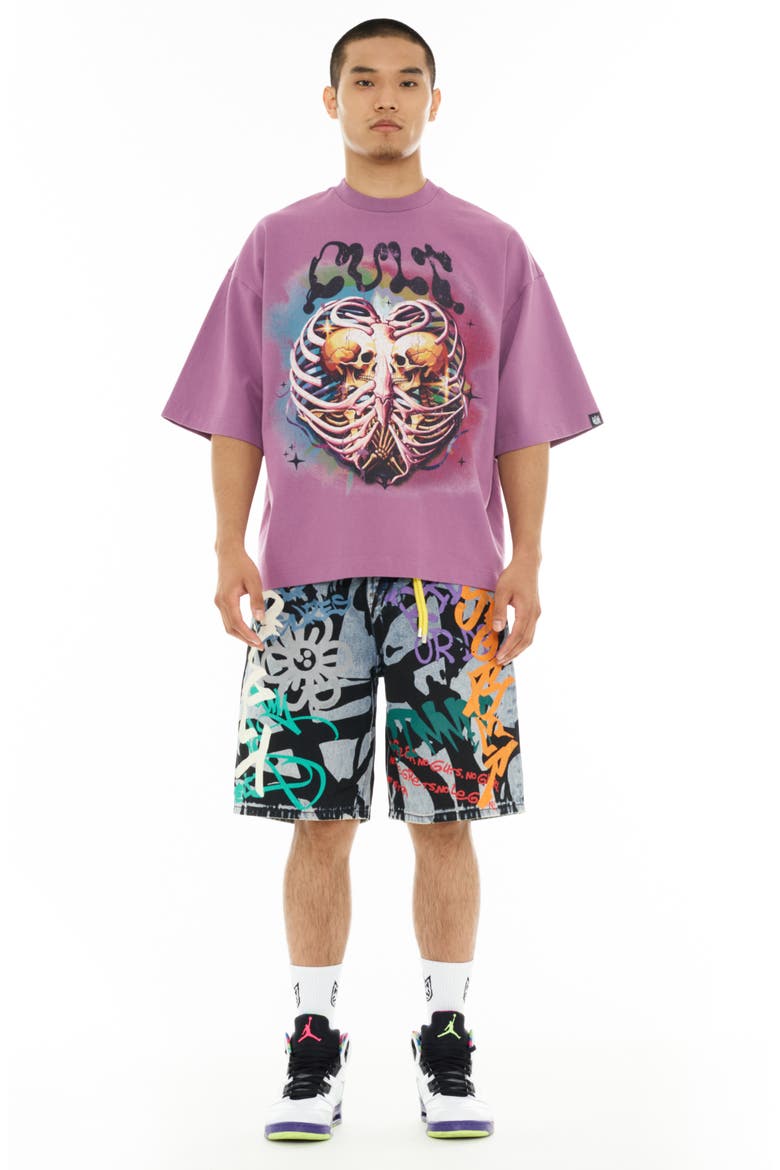Crewneck Graphic T-Shirt, Alternate, color, DUSTY LAVENDER