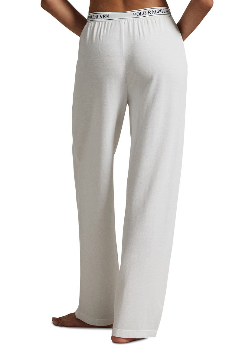 Logo Waistband Cotton & Modal Pajama Pants, Alternate, color, WHITE CLOUD