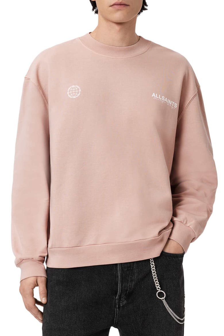 Emblem Graphic Sweatshirt, Main, color, SUNBAKED PINK