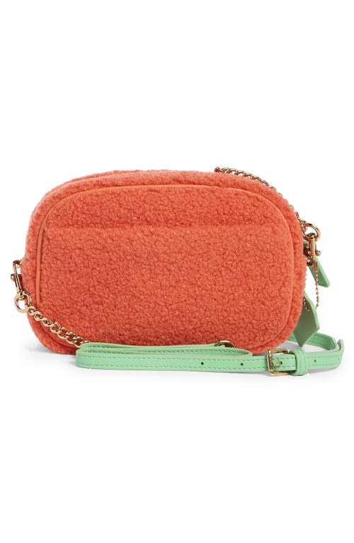 Kurt Geiger London Chiswick High Pile Fleece Camera Bag In Pink