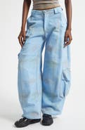 Collina Strada Lawn Floral Plaid Cargo Jeans