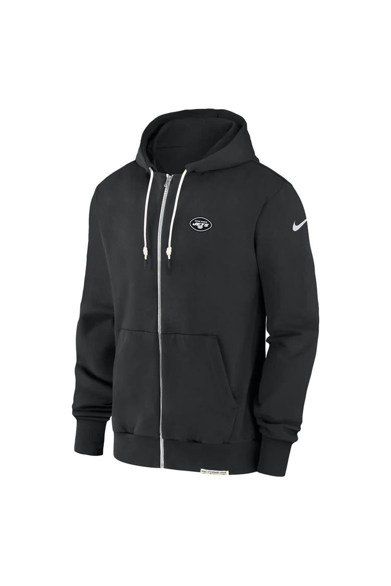 Men's Nike Black New York Jets Sideline Performance Full-Zip Hoodie Sweatshirt, Alternate, color, Black