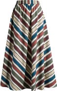 Topshop Stripe Cotton Skirt