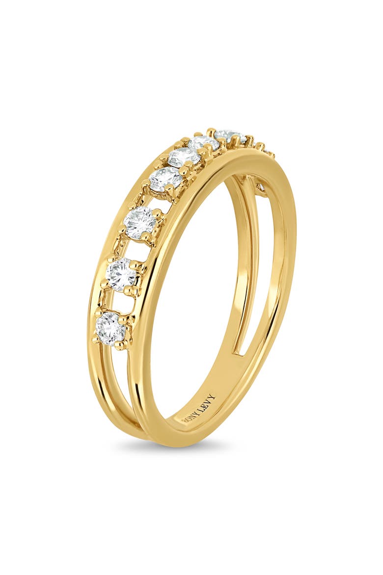 18k Gold Florentine Diamond Stackable Ring, Alternate, color, 18KY