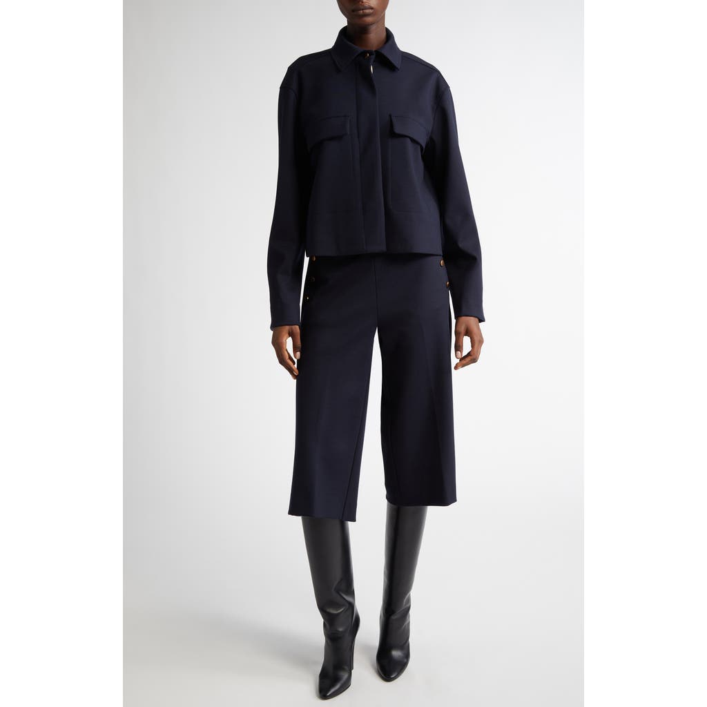 Max Mara Talamo Wool Blend Milan Jersey Jacket In Ultramarine