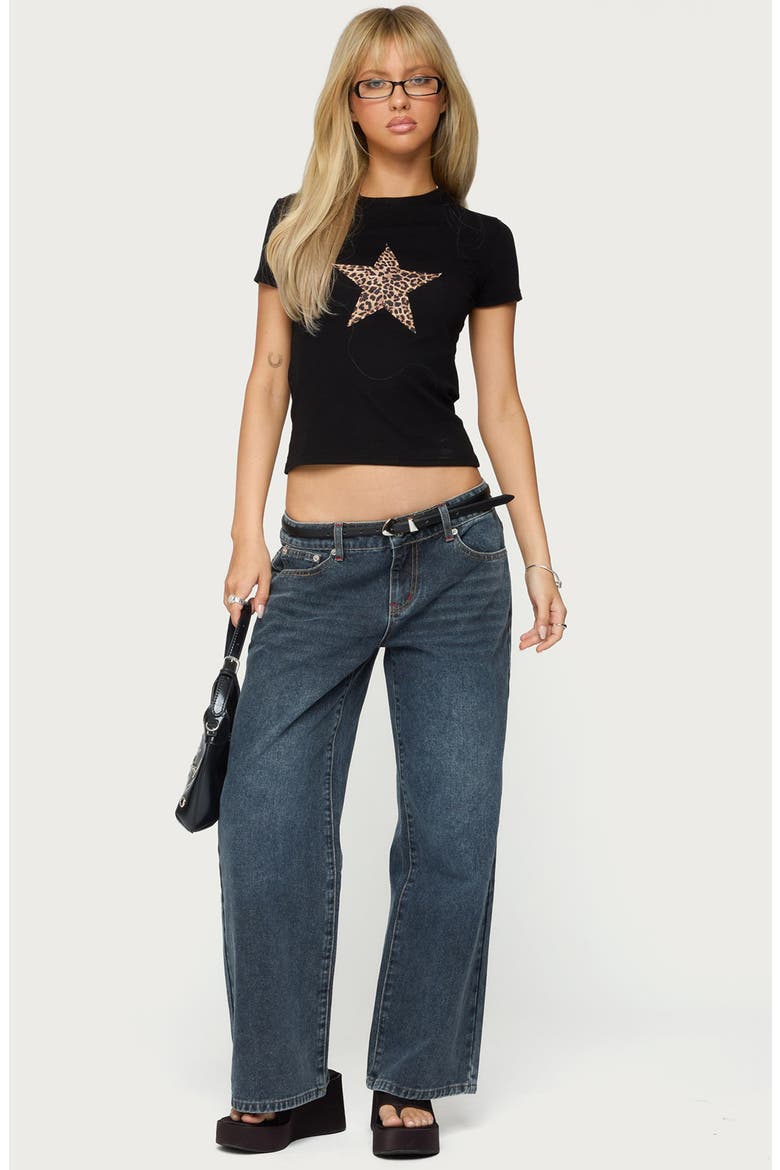 Ace Relaxed Low Rise Wide Leg Jeans, Alternate, color, DARK-BLUE