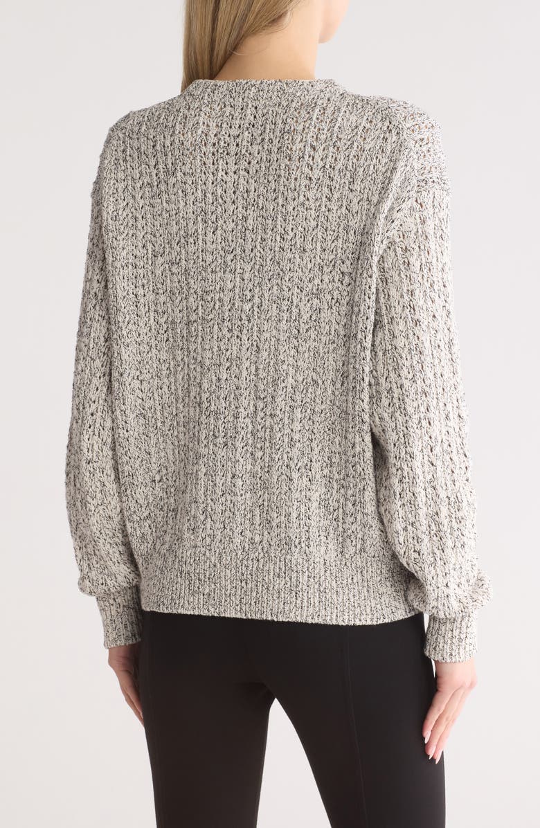 rag & bone Edie Cotton Blend Cardigan, Alternate, color, Oatmeal Multi