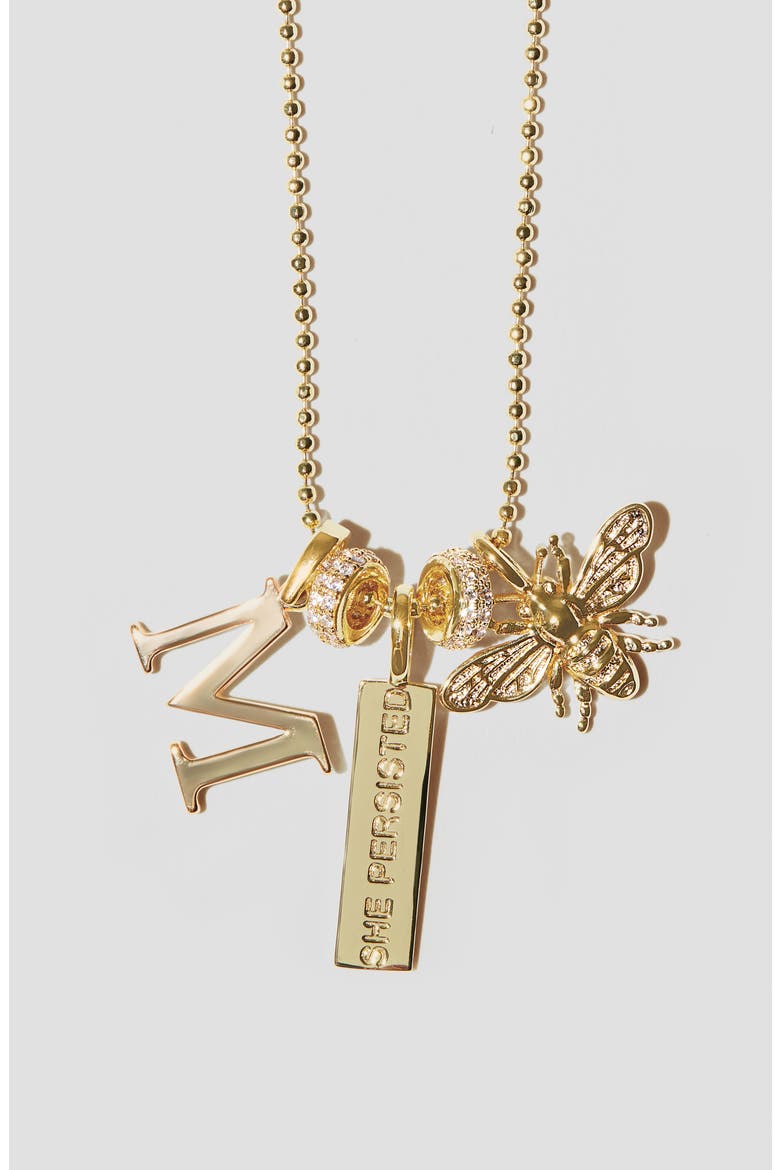 Icons Alphabet Initial Charm, Alternate, color, C- GOLD