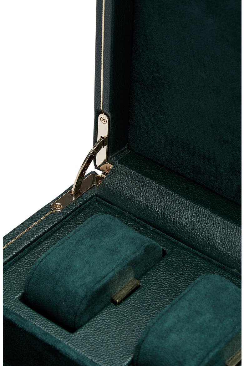 British Racing Single Watch Winder with Storage, Alternate, color, GREEN