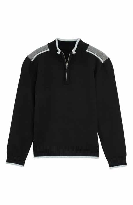 XRAY Kids' RAW X Shoulder Detail Quarter Zip Sweater