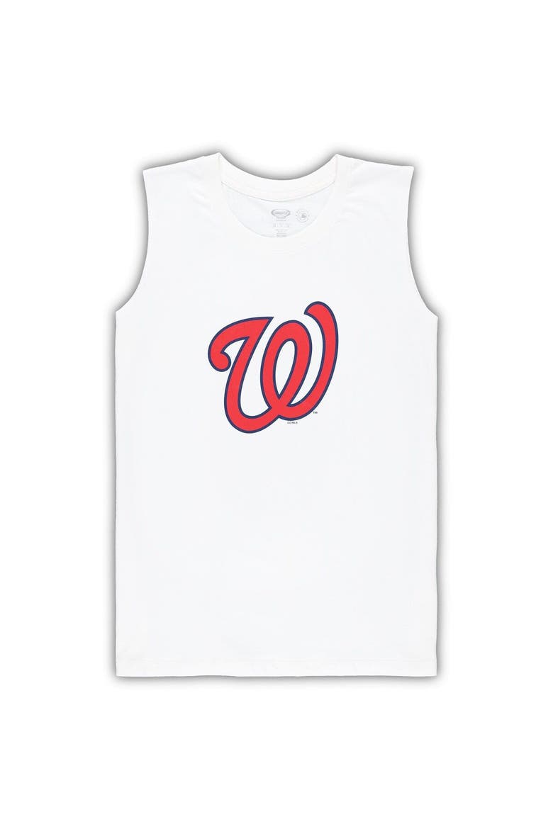 Women's Concepts Sport White/Red Washington Nationals Plus Size Tank Top & Shorts Sleep Set, Alternate, color, White