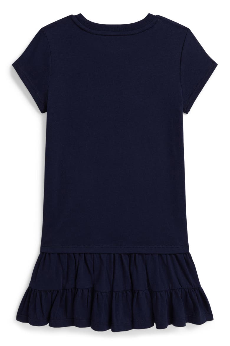 Kids' Bear Jersey Dress, Alternate, color, REFINED NAVY