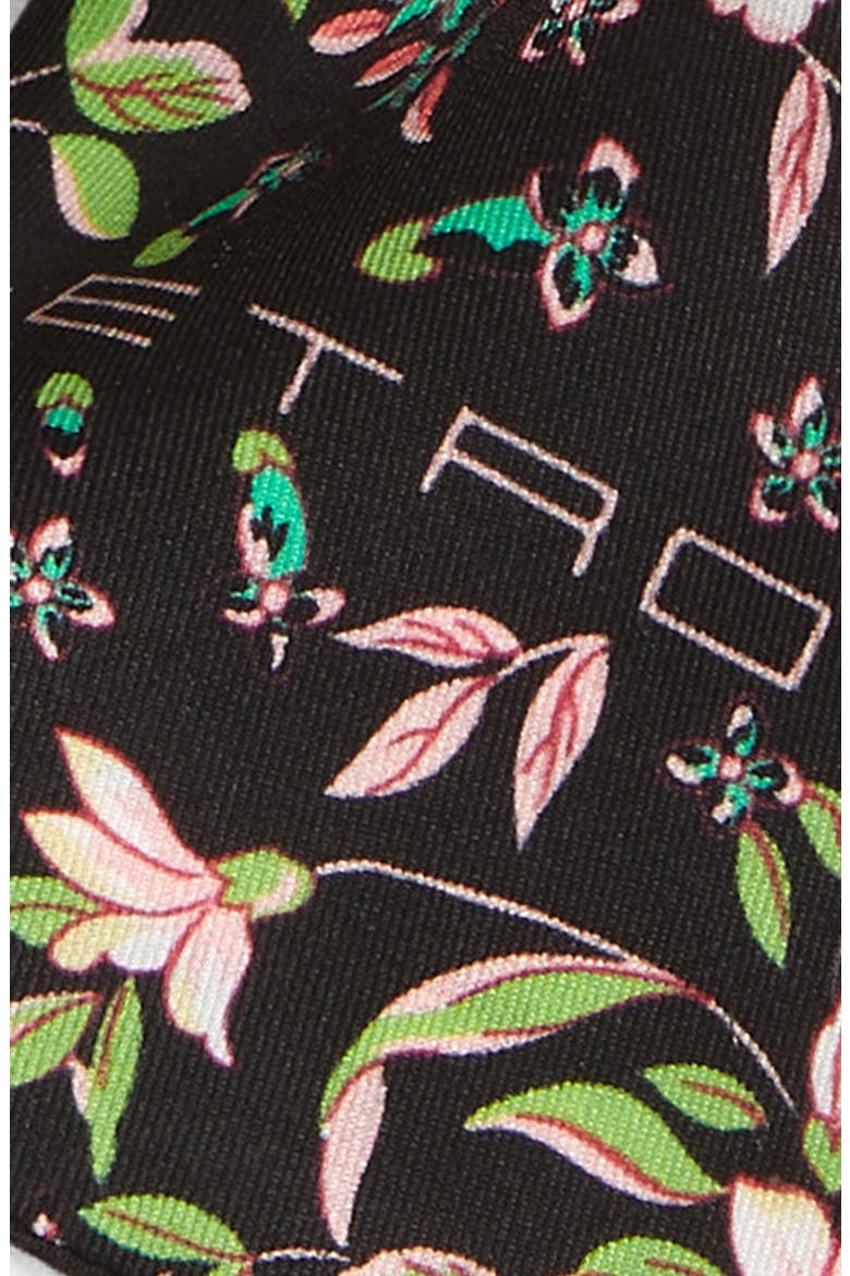 Paisley Silk Skinny Scarf, Alternate, color, BLACK