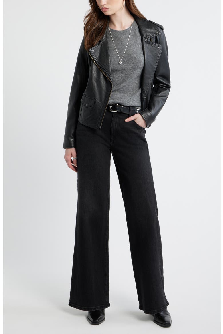 Floral Jacquard Short Sleeve Wool & Cashmere Sweater, Alternate, color, GREY DARK HEATHER