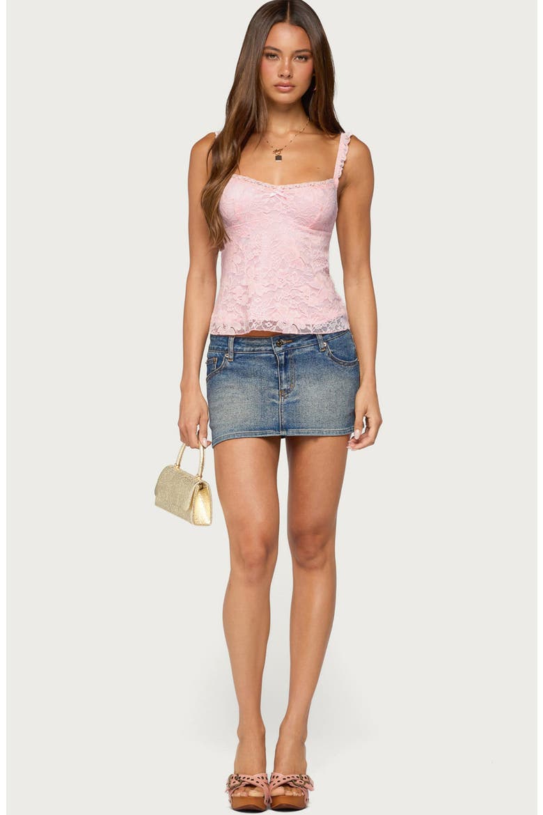 Frankie Lace Babydoll Tank Top, Alternate, color, PINK