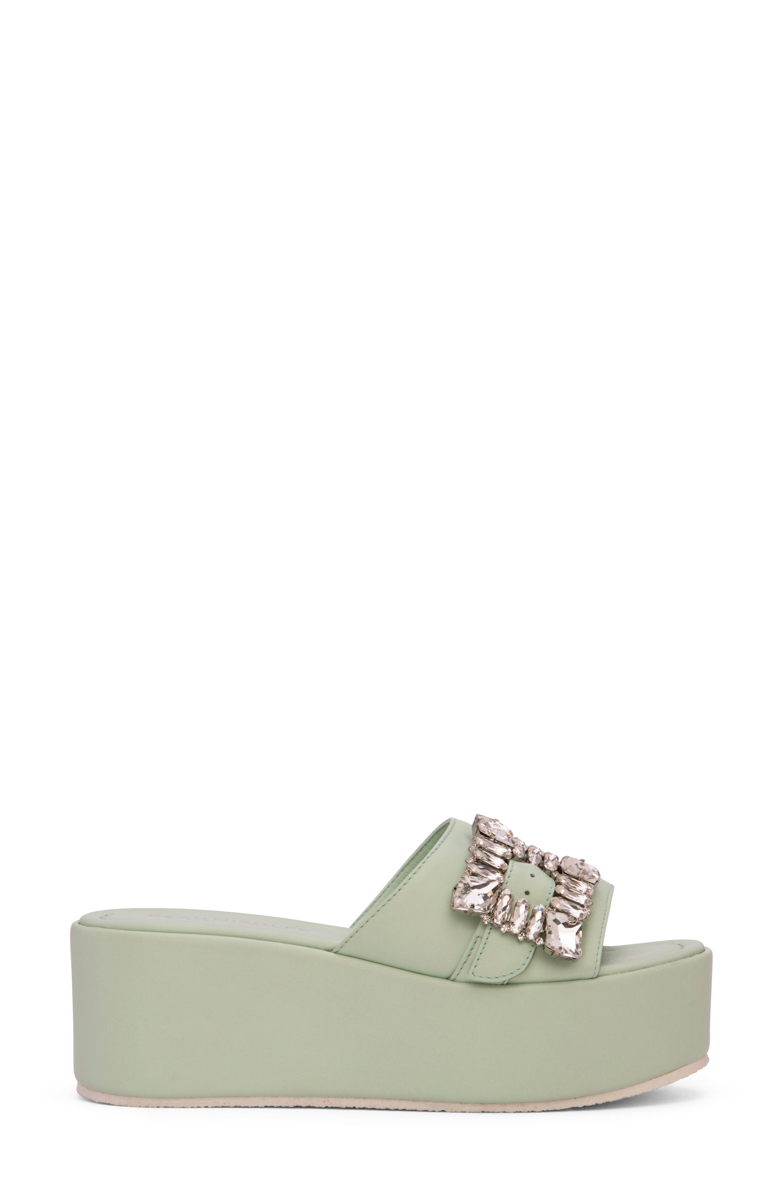 BEAUTIISOLES Dita Platform Slide Sandal, Alternate, color, Light Green