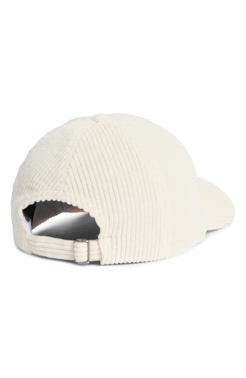 David & Young Corduroy Baseball Cap In White