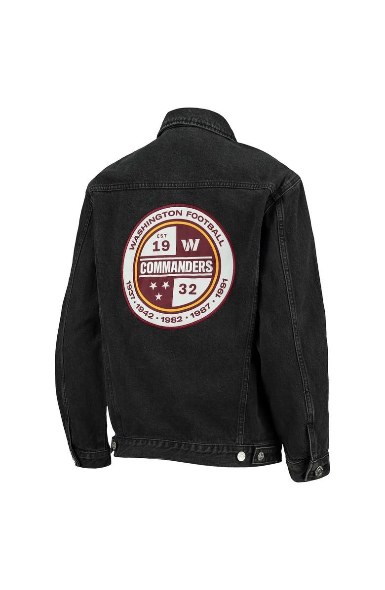 THE WILD COLLECTIVE Women's The Wild Collective Black Washington Commanders Button-Up Denim Jacket, Alternate, color, 