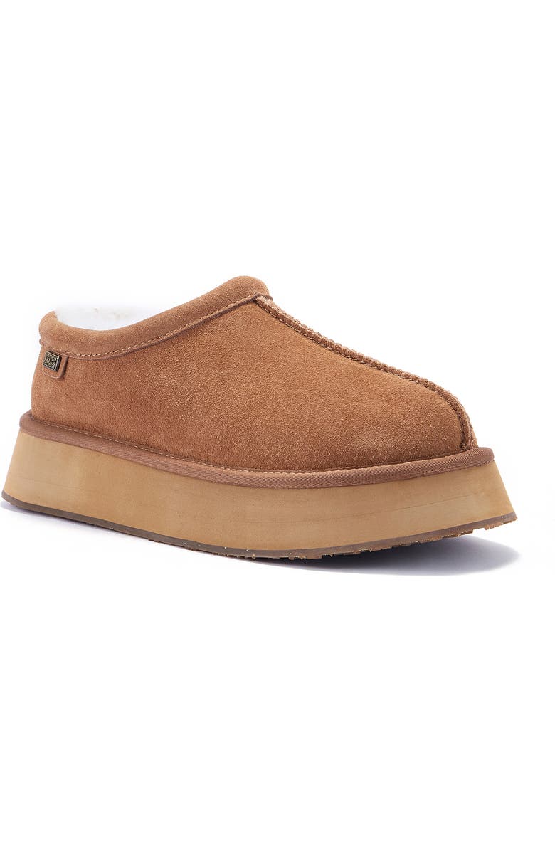 Australia Luxe Collective Outback Genuine Shearling Platform Slipper, Main, color, Chestnut