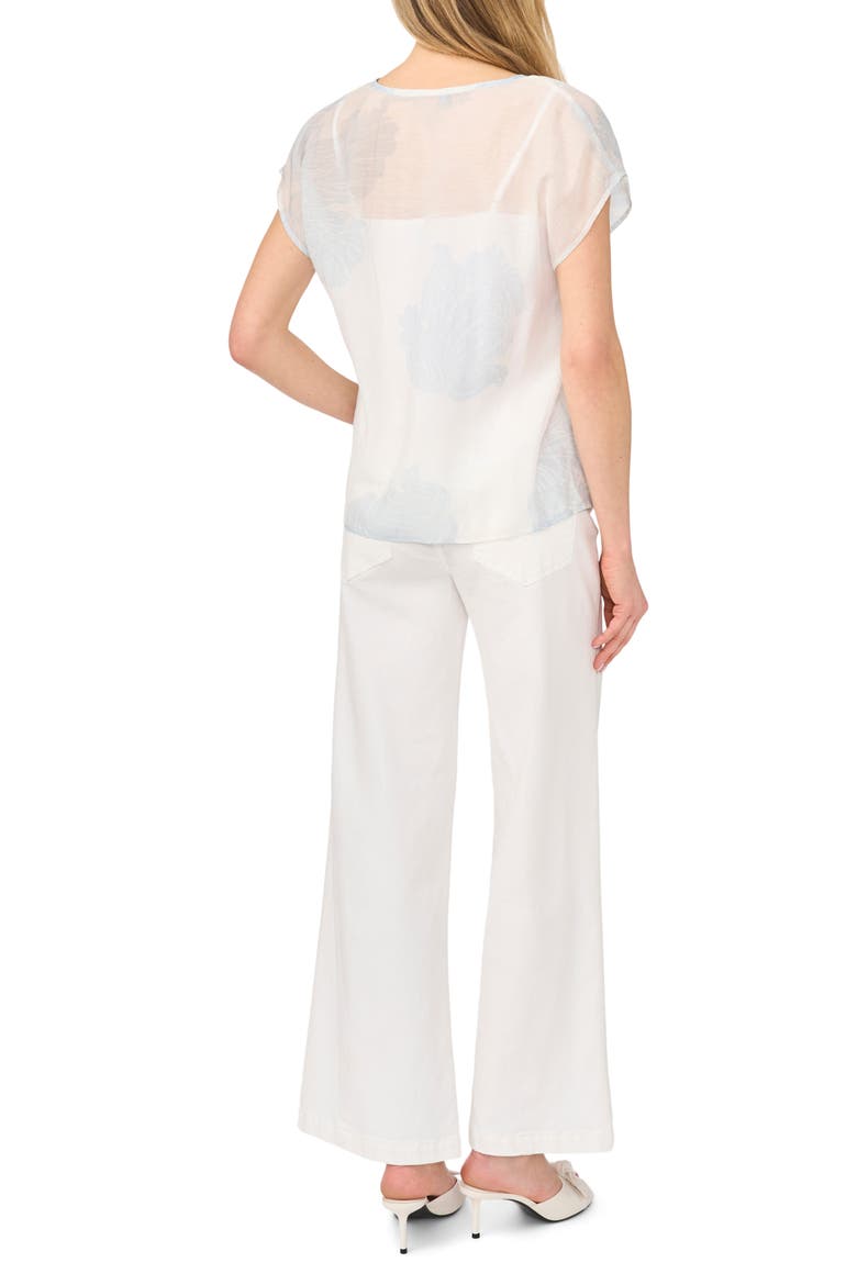 Floral Popover Top, Alternate, color, AIRY BLUE