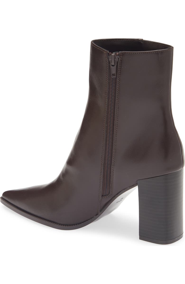 MANGO Nino Block Heel Bootie, Alternate, color, Chocolate