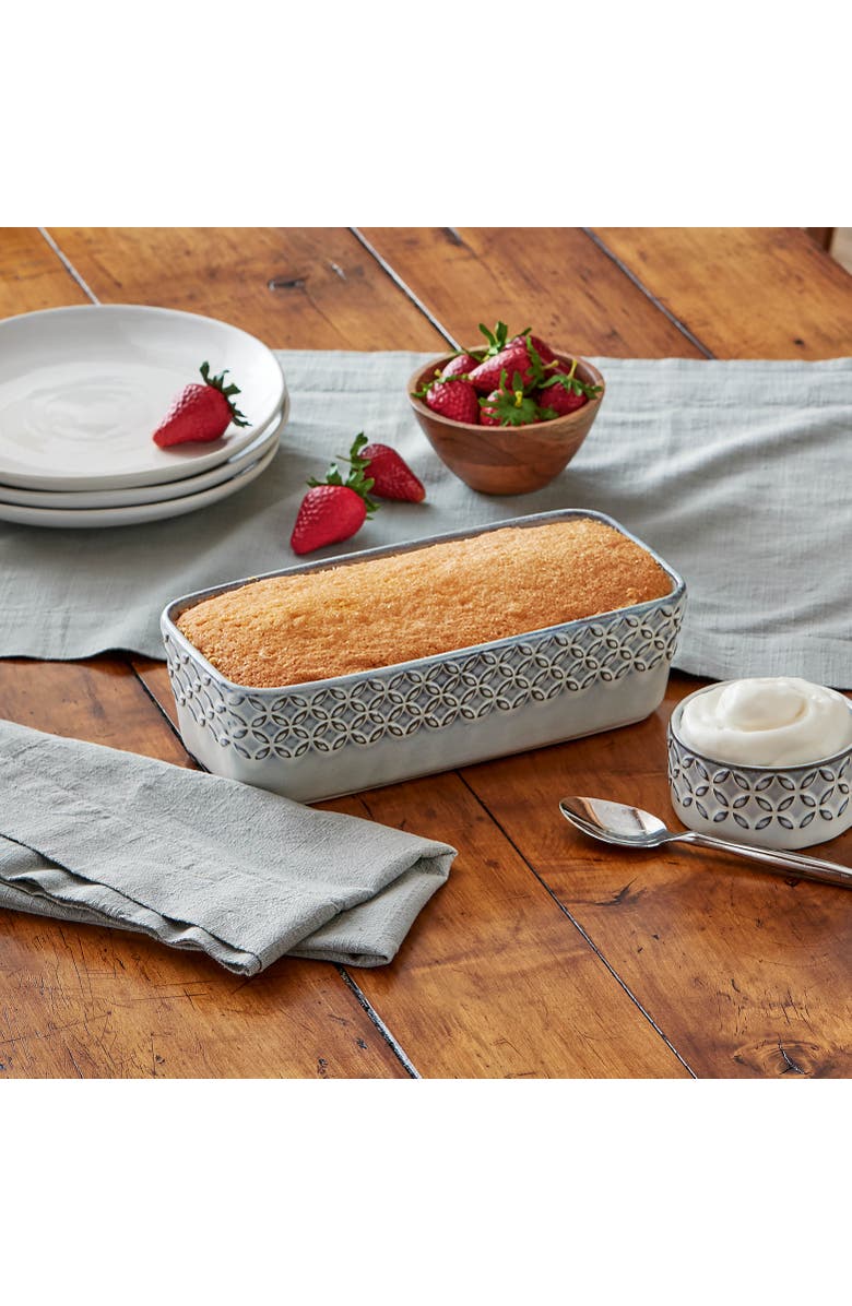 tag Bistro Loaf Pan Grey Baking Dish Oven Safe Perfect for Baking, Alternate, color, Grey