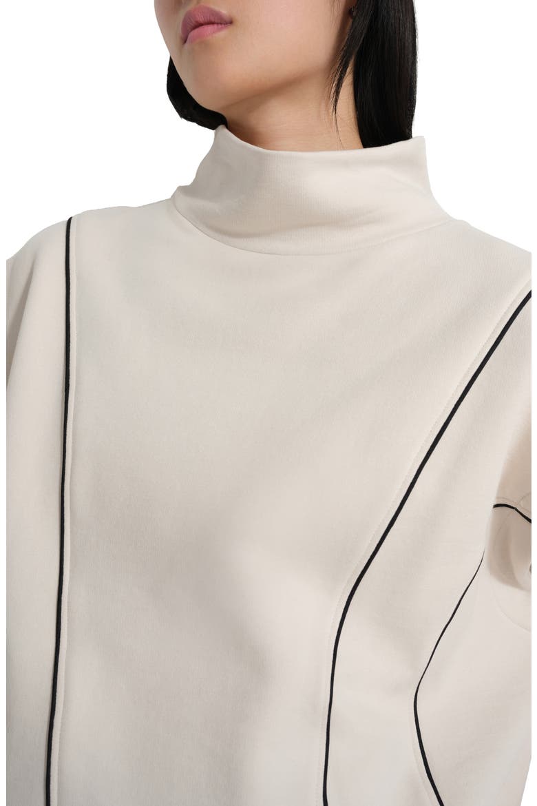 Alva Mock Neck French Terry Top, Alternate, color, CREAM