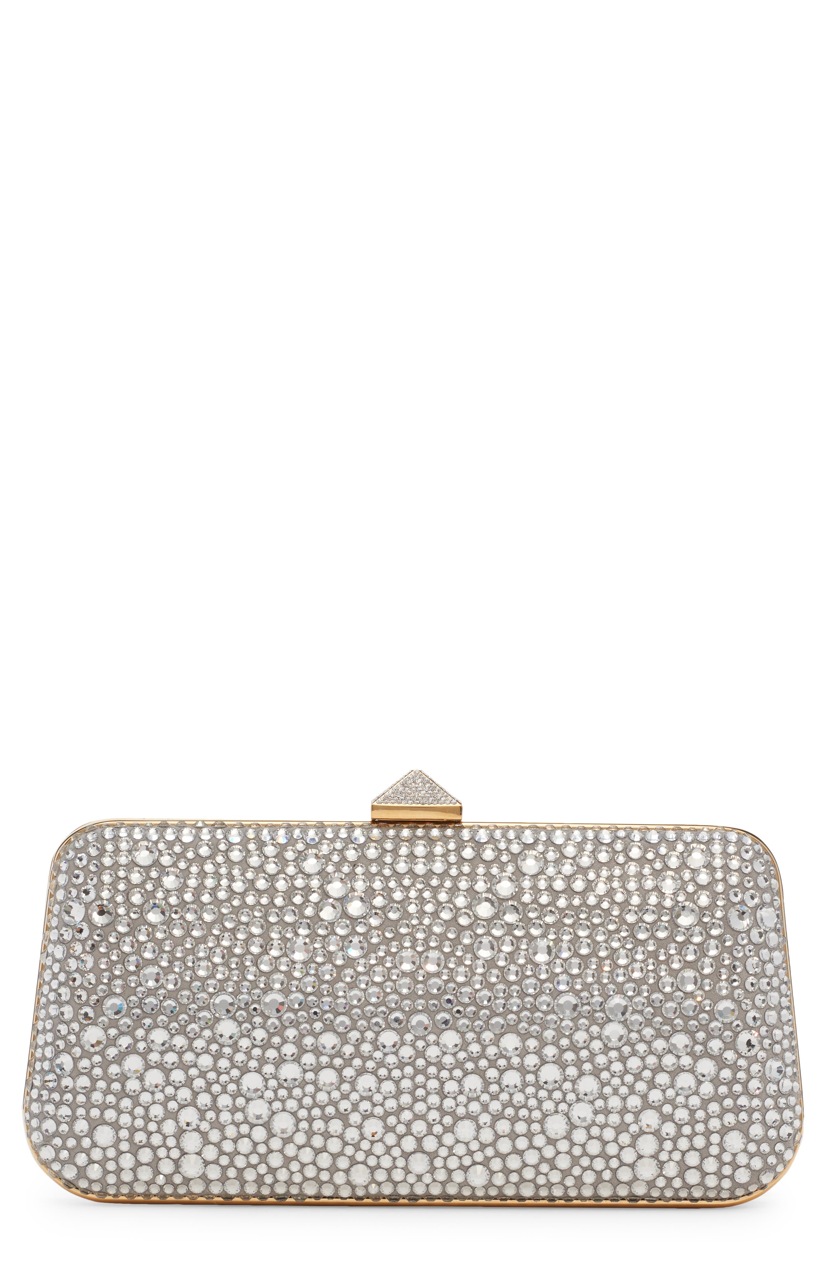 Valentino Garavani Carry Secrets Crystal Embellished Minaudière, Main, color, 