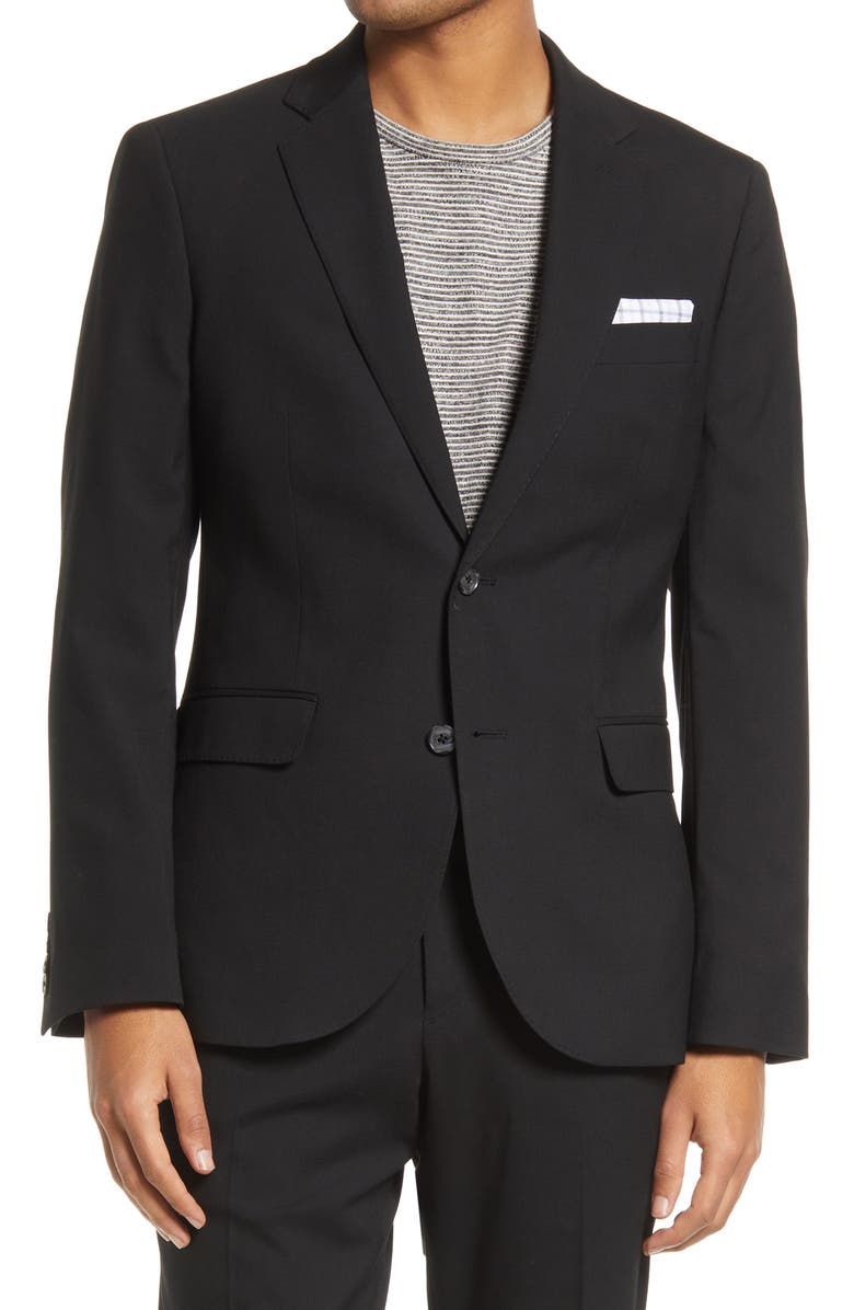 NORDSTROM RACK Extra Trim Fit Suit, Alternate, color, Black