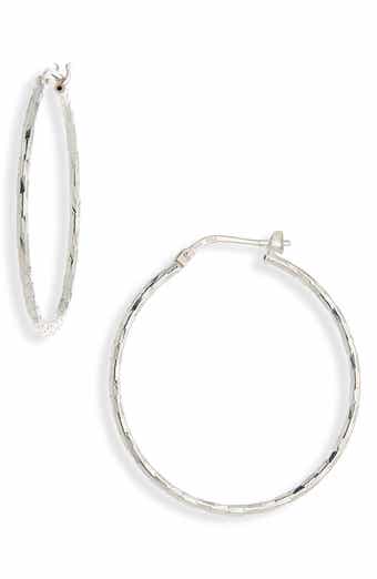 ARGENTO VIVO Sterling Silver Textured Hoop Earrings