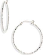 ARGENTO VIVO Sterling Silver Textured Hoop Earrings