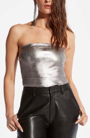 AS by DF Cinematique Stretch Leather Bustier