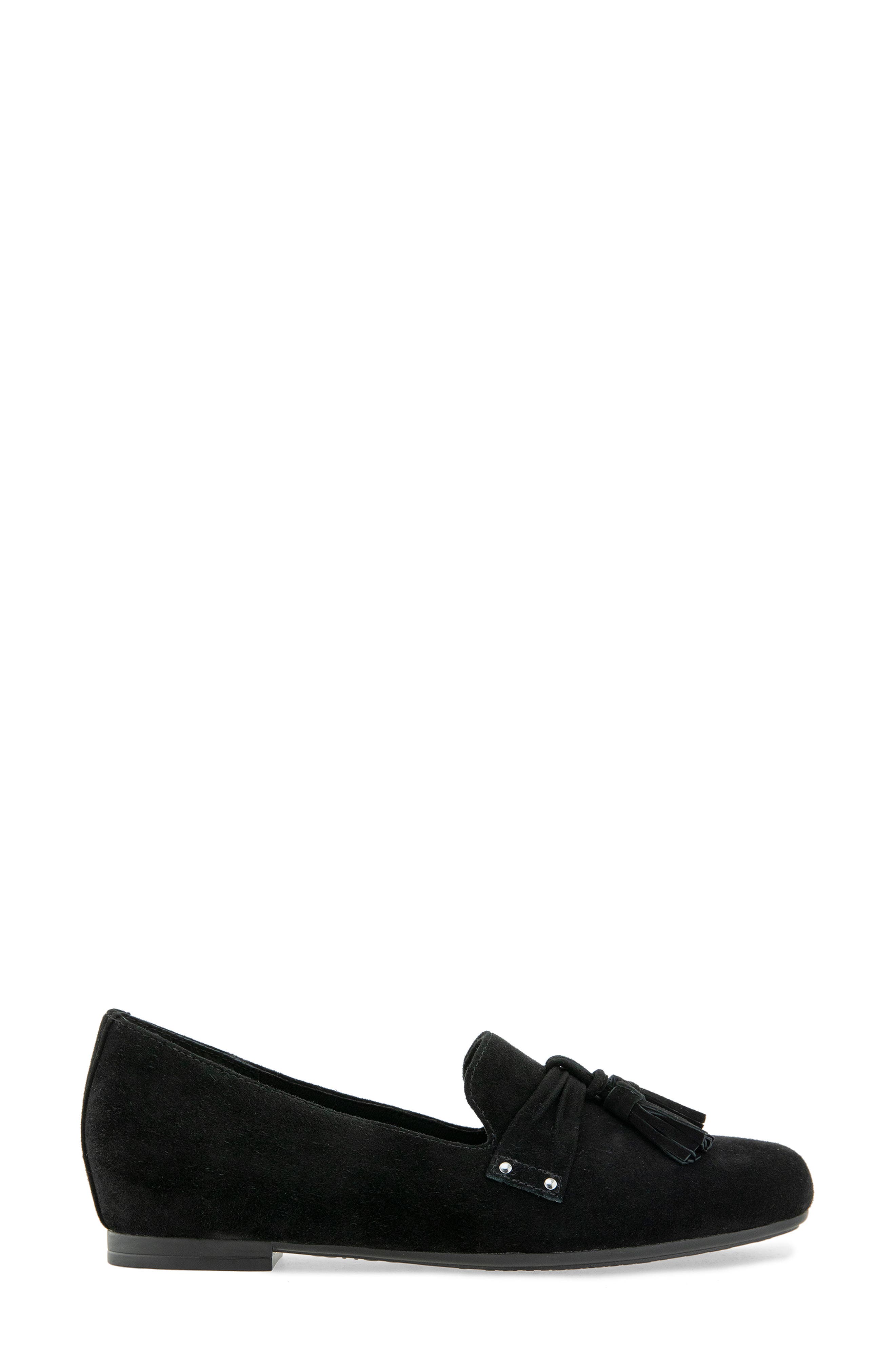 Ember Leather Loafer, Alternate, color, BLACK SUEDE