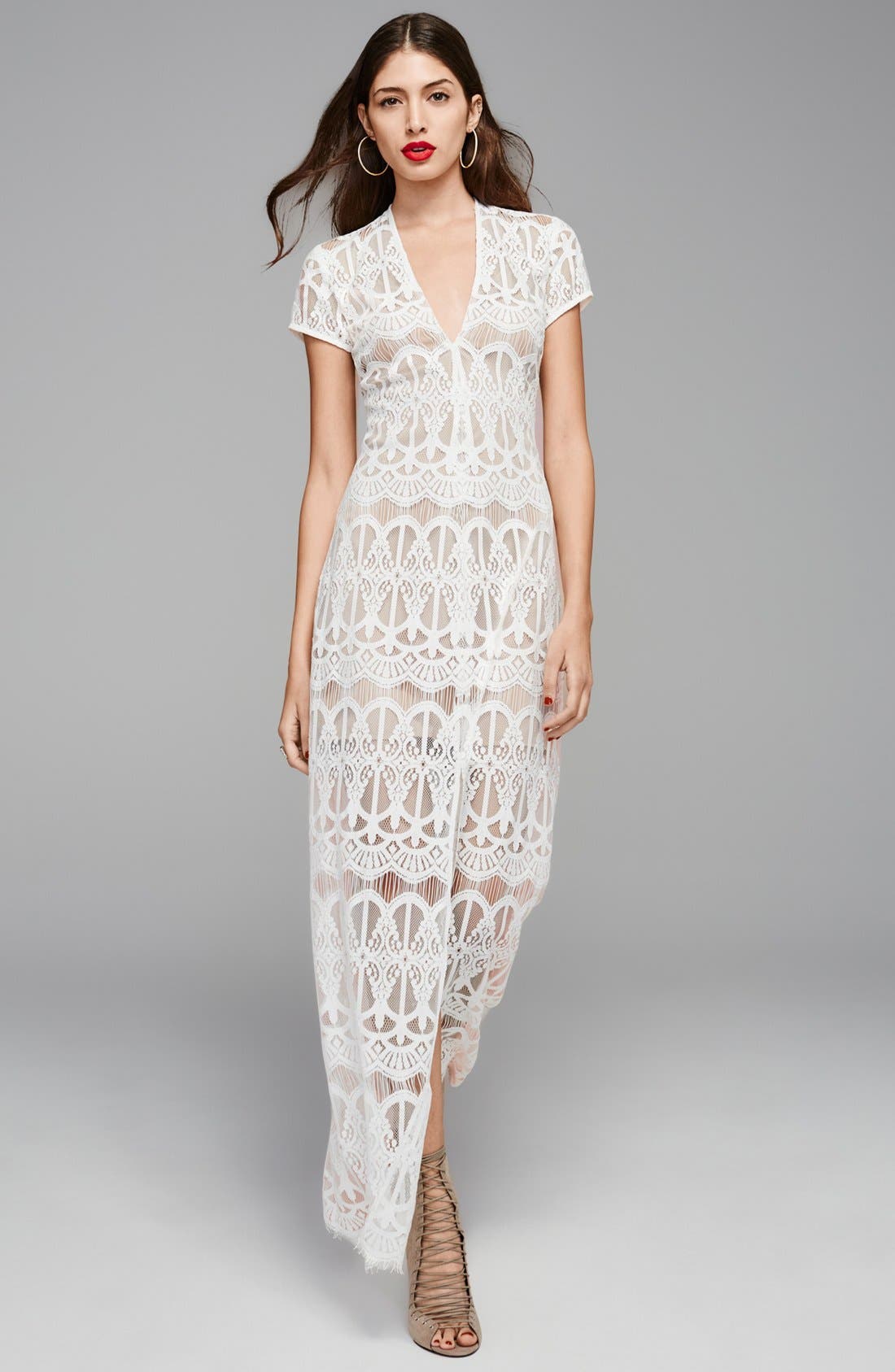 KENDALL + KYLIE 'Ginny' Lace-Up Sandal, Main, color, 